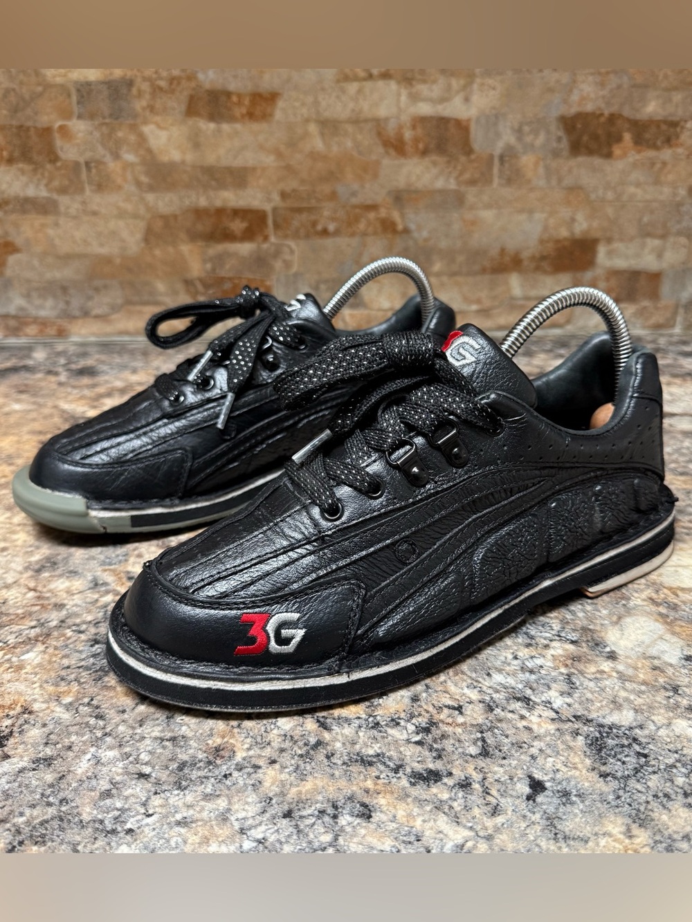 Mens 3G Tour Ultra Black Right Hand Leather Bowling Shoes Black Size 7 RH